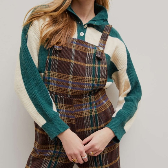 CIDER Brown and Yellow Jumpsuit Size medium - Picture 5 of 10